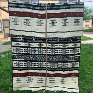 Antique African Fulani Blanket HandMade 100% Wool Wedding Tents Mali 53”x90”
